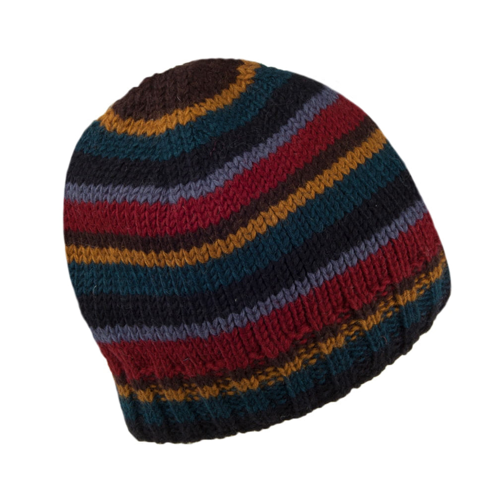 Gorro Beanie Brooklyn con franjas de Kusan - Multicolor