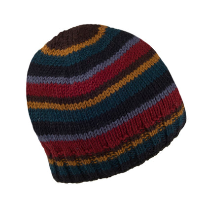 Gorro Beanie Brooklyn con franjas de Kusan - Multicolor