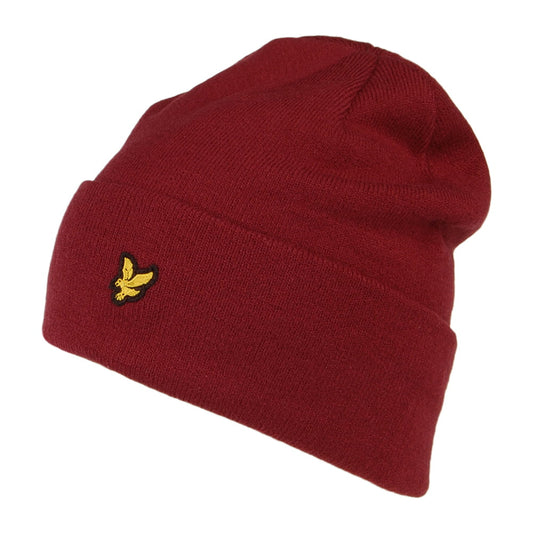 Gorro Beanie Basic de Lyle & Scott - Vino