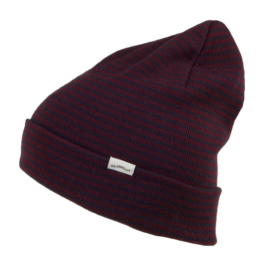 Gorro Beanie Stripe de Levi's - Burdeos-Azul Marino