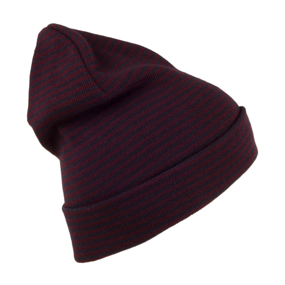 Gorro Beanie Stripe de Levi's - Burdeos-Azul Marino