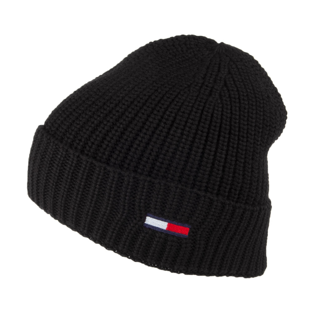 Gorro Beanie TJM Basic Rib de Tommy Hilfiger - Negro