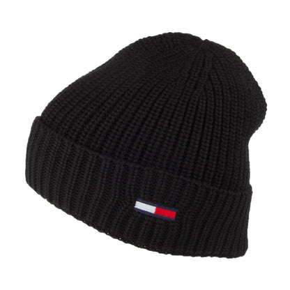 Gorro Beanie TJM Basic Rib de Tommy Hilfiger - Negro