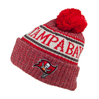 Gorro con pompón NFL Sideline Knit Tampa Bay Buccaneers de New Era - Rojo-Negro
