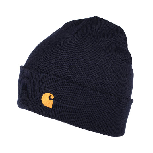Gorro Beanie Chase con vuelta de Carhartt WIP - Azul Oscuro