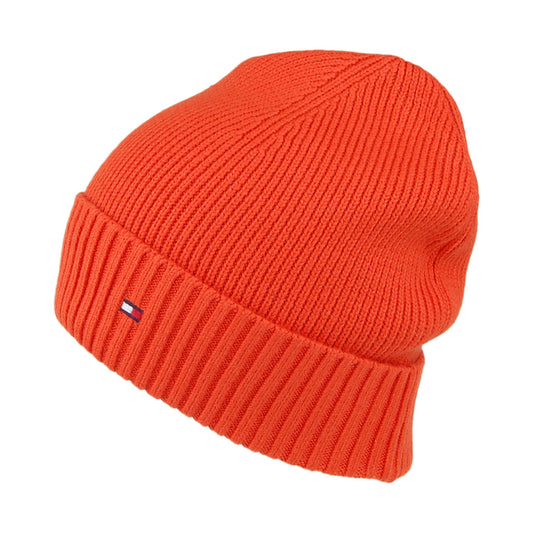 Gorro Beanie Pima algodón y cachemira de Tommy Hilfiger - Arcilla Roja