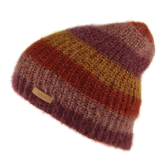 Gorro Beanie Malve a rayas de Barts - Granate Multi