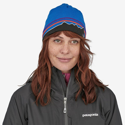 Gorro Beanie Fitz Roy Boulders de reciclado de Patagonia - Azul