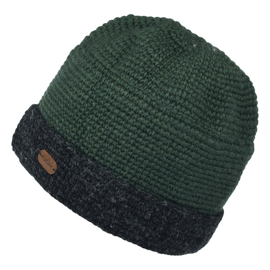 Gorro Beanie Turn up Crochet de Kusan - Verde