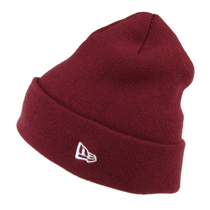 Gorro Beanie Essential Knit con vuelta de New Era - Granate