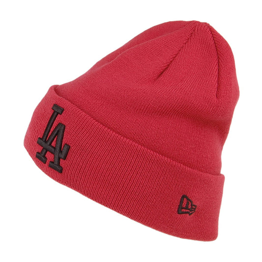 Gorro Beanie Vuelta Tejida MLB League Essential L.A. Dodgers de New Era - Rojo Cardenal