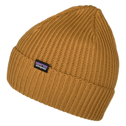 Gorro Beanie Fishermans con vuelta de Patagonia - Mostaza