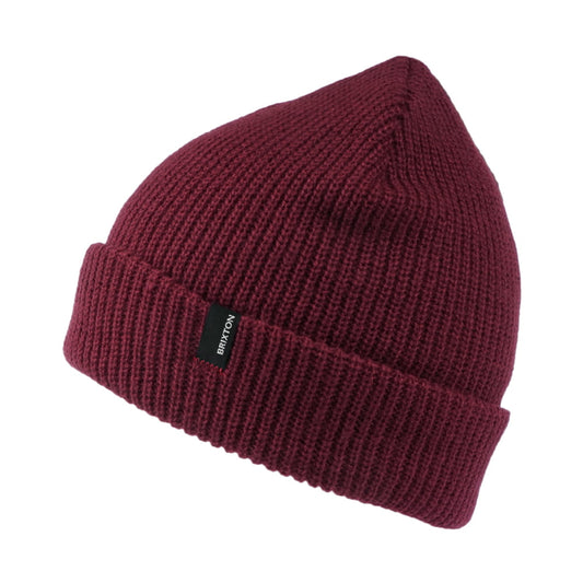 Gorro Beanie Heist con vuelta de Brixton - Vino