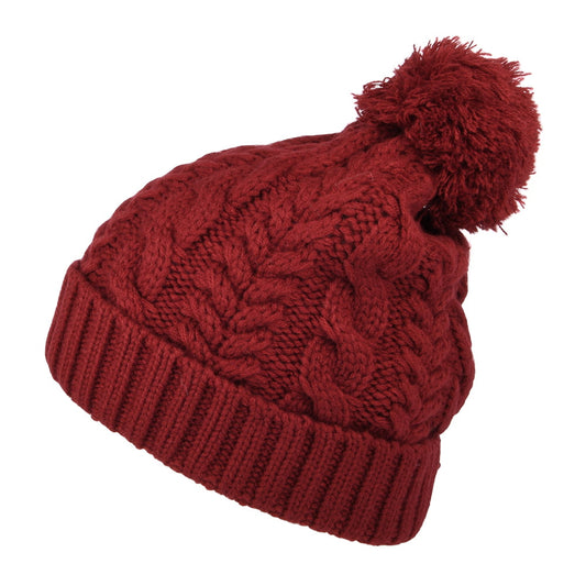 Gorro con pompón Cable Watch de Timberland - Rojo Oscuro