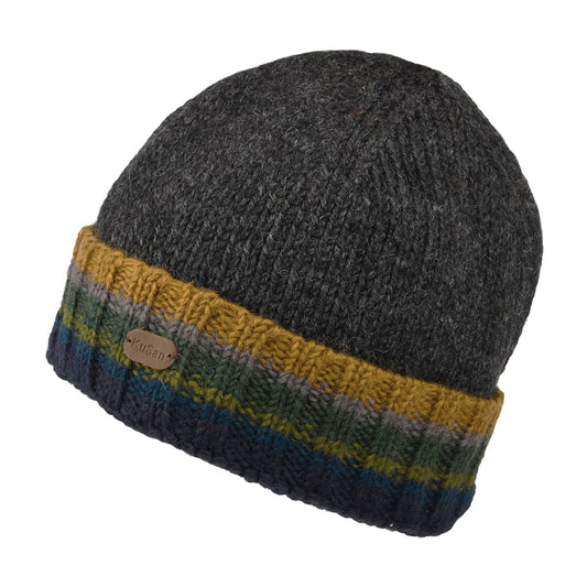 Gorro beanie con dobladillo tejido de Kusan - Antracita