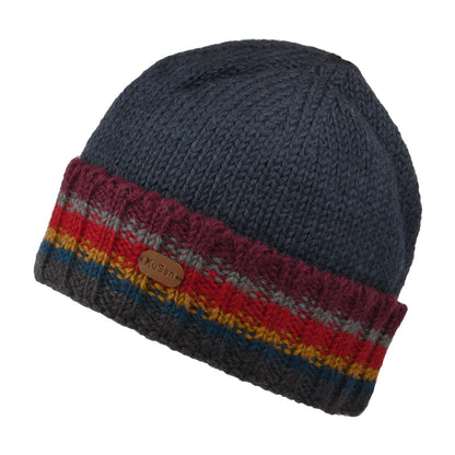 Gorro Beanie Turn Up Cuff tejido de Kusan - Azul Marino