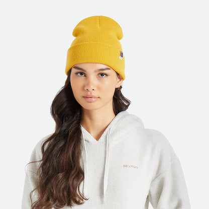 Gorro Beanie Harbor Beta de Brixton - Mostaza