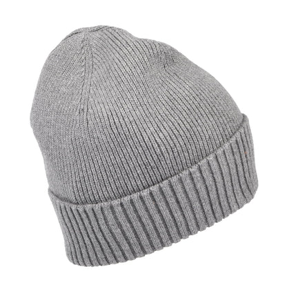 Gorro Beanie Essential Flag de algodón y cachemira de Tommy Hilfiger - Gris Jaspeado