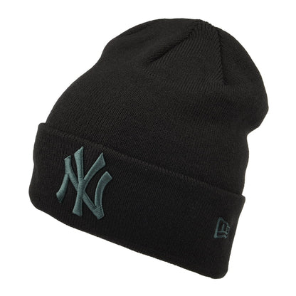 Gorro Beanie MLB League Essential Cuff Knit New York Yankees de New Era - Negro-Verde