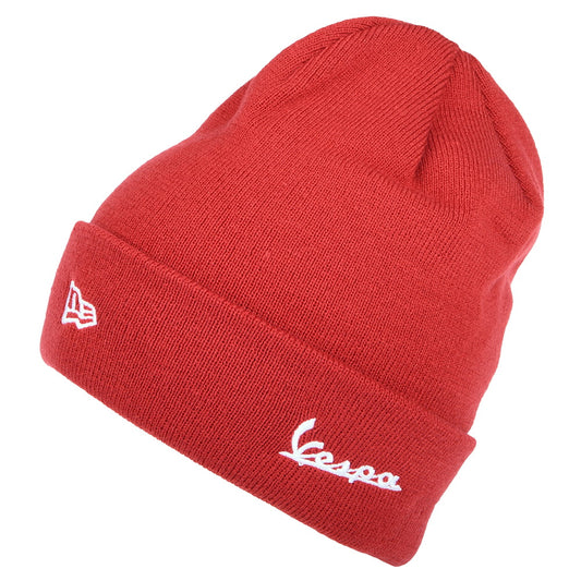 Gorro Beanie Vuelta Tejida Metal Bike Vespa de New Era - Rojo