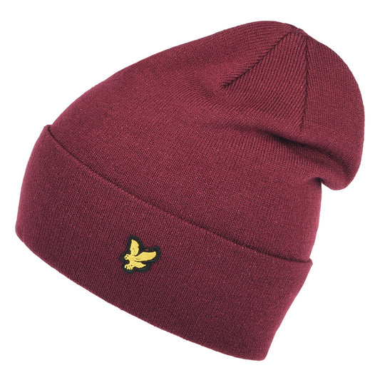 Gorro Beanie Basic de Lyle & Scott - Burdeos