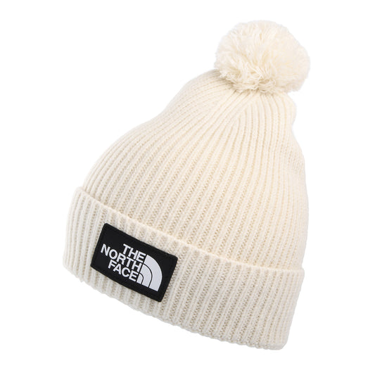 Gorro con Pompón Logo Box reciclada de The North Face - Blanco Roto