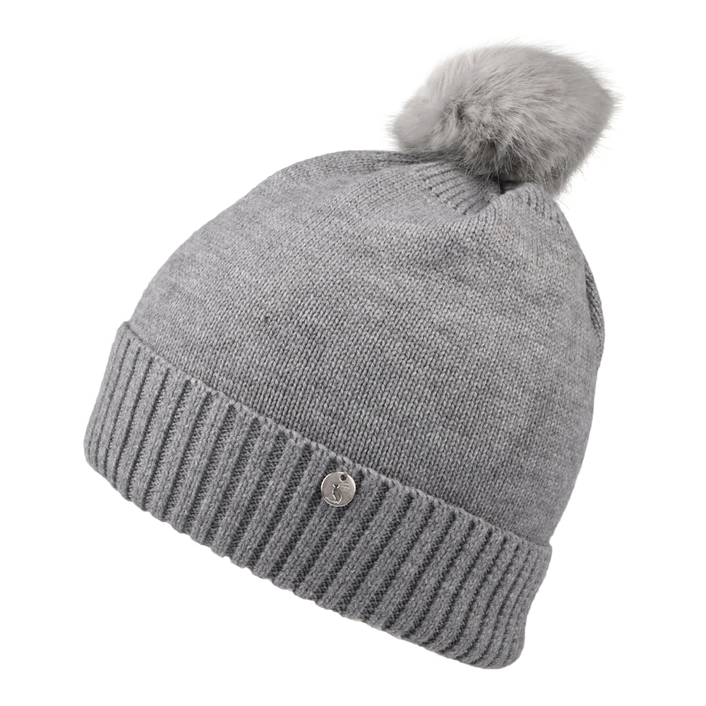 Gorro con pompón Stafford Dragonfly de Joules - Gris