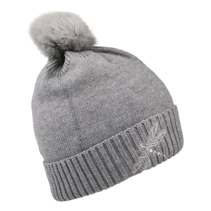 Gorro con pompón Stafford Dragonfly de Joules - Gris