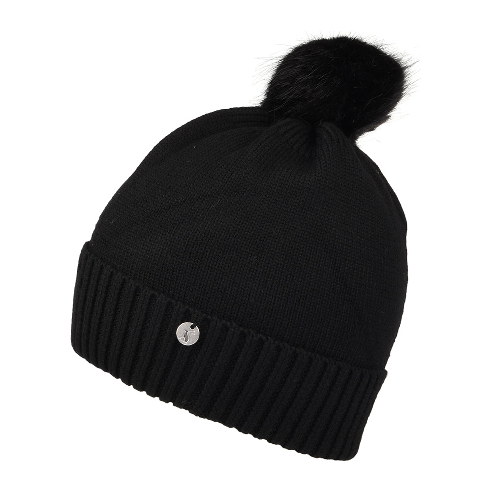 Gorro con pompón Stafford Dragonfly de Joules - Negro
