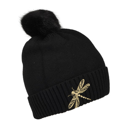 Gorro con pompón Stafford Dragonfly de Joules - Negro