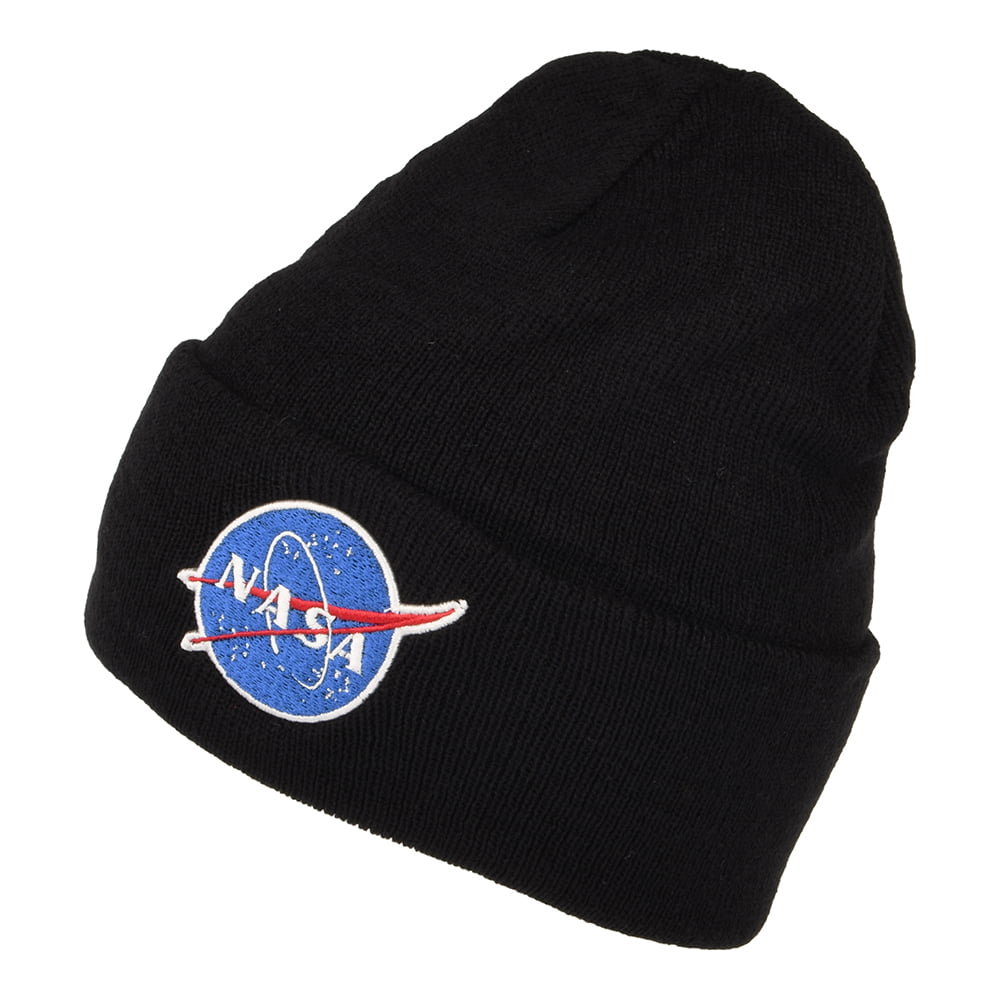 Gorro Beanie con vuelta Knit de NASA - Negro