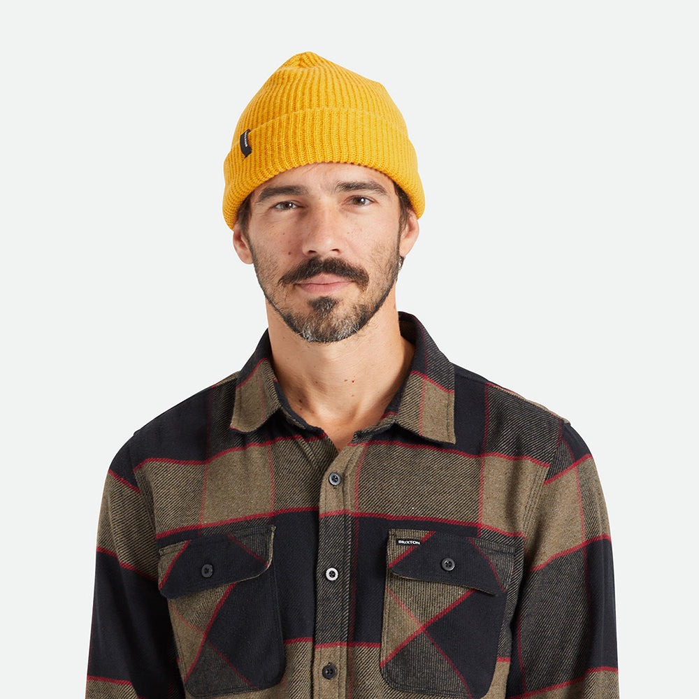 Gorro Beanie Heist con vuelta de Brixton - Mostaza