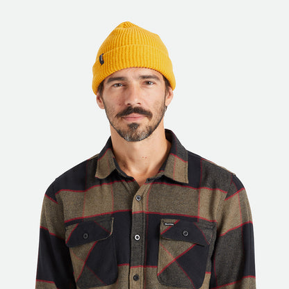 Gorro Beanie Heist con vuelta de Brixton - Mostaza