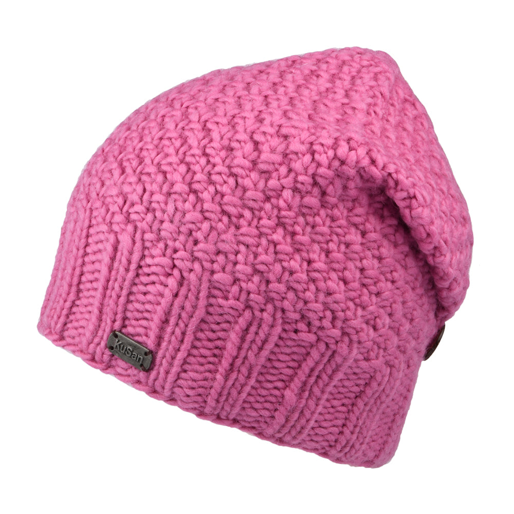 Gorro Beanie con botón de Kusan - Rosa