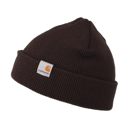 Gorro Beanie Stratus Short Watch de Carhartt WIP - Marrón Oscuro