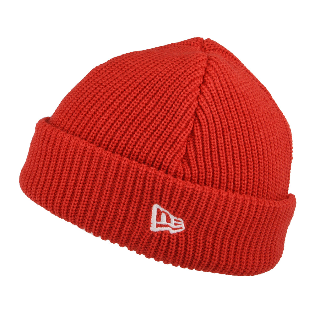 Gorro Beanie de canalé Short Cuff de New Era - Rojo