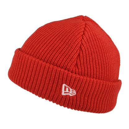 Gorro Beanie de canalé Short Cuff de New Era - Rojo