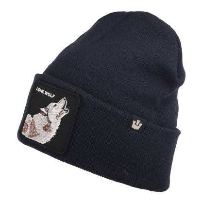 Gorro Beanie Wolf Man de Goorin - Azul Oscuro