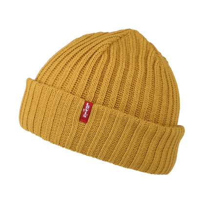 Gorro Beanie pescador de canalé de Levi's - Amarillo
