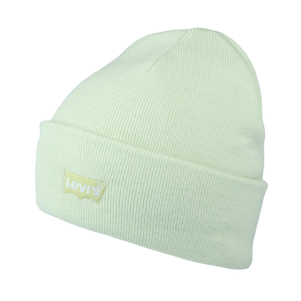 Gorro Beanie Tonal Batwing Embroidery Slouchy de Levi's - Verde Claro