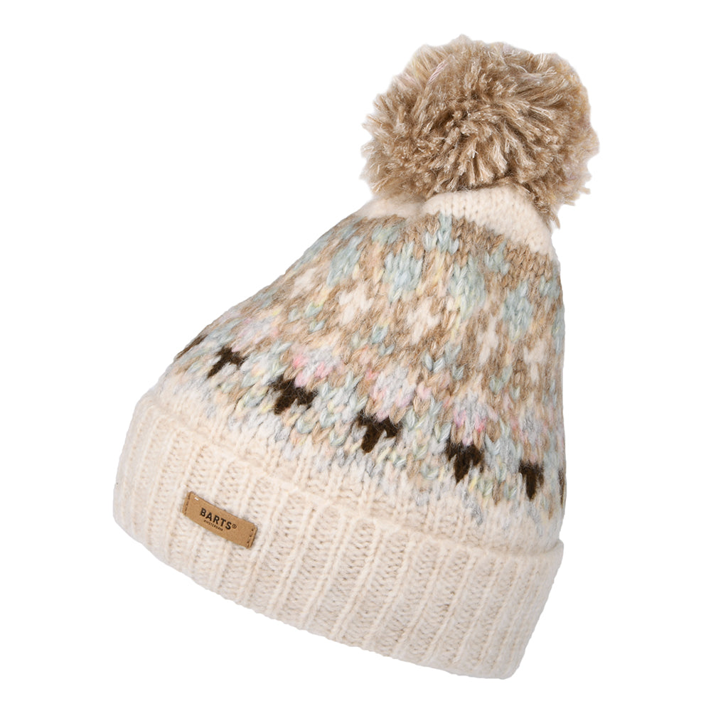 Gorro con pompón Renaa reciclado de Barts - Crema-Multi