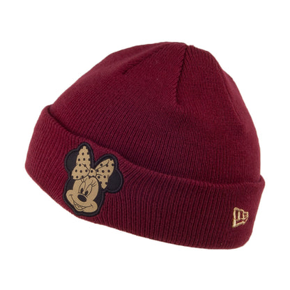 Gorro Beanie bebé Minnie Mouse Character de New Era - Burdeos-Dorado