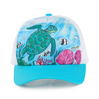Gorra Trucker infantiul niño Artist Series Sea Turtle de Sunday Afternoons - Mezcla de Azules