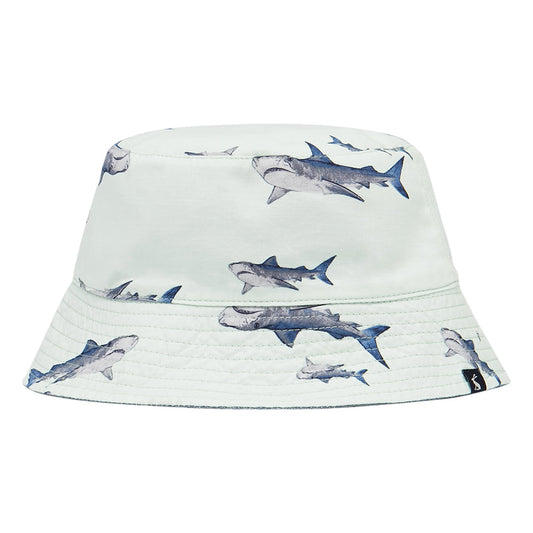 Sombrero de pescador niños Brit Sharks reversible de Joules - Verde Claro