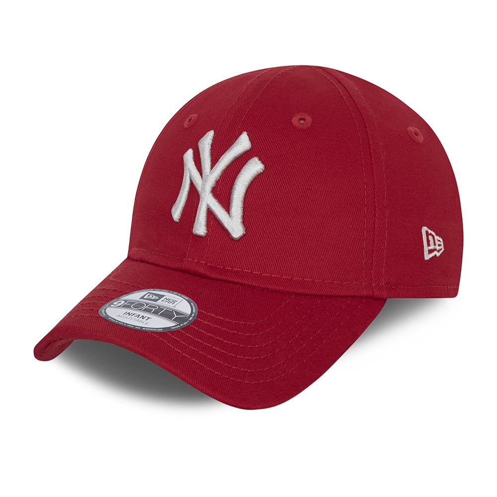 Gorra de béisbol bebé 9FORTY MLB League Essential New York Yankees de New Era - Escarlata -Gris