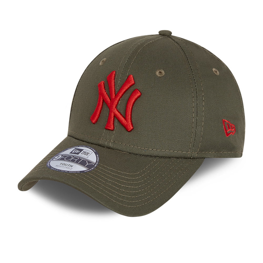 Gorra de béisbol niño 9FORTY MLB League Essential New York Yankees de New Era - Oliva-Rojo