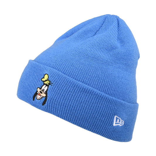 Cuff Knit Beanie Hat niños Vuelta Tejida Personaje de Disney Goofy de New Era - Azul