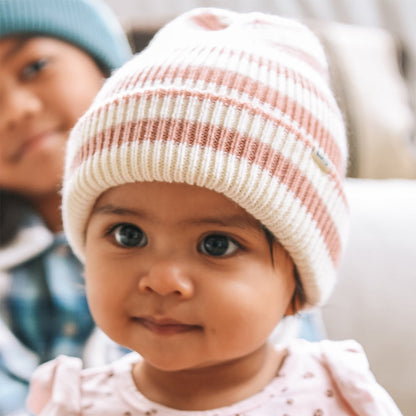 Gorro Beanie Milo de Barts - Rosa-Blanco