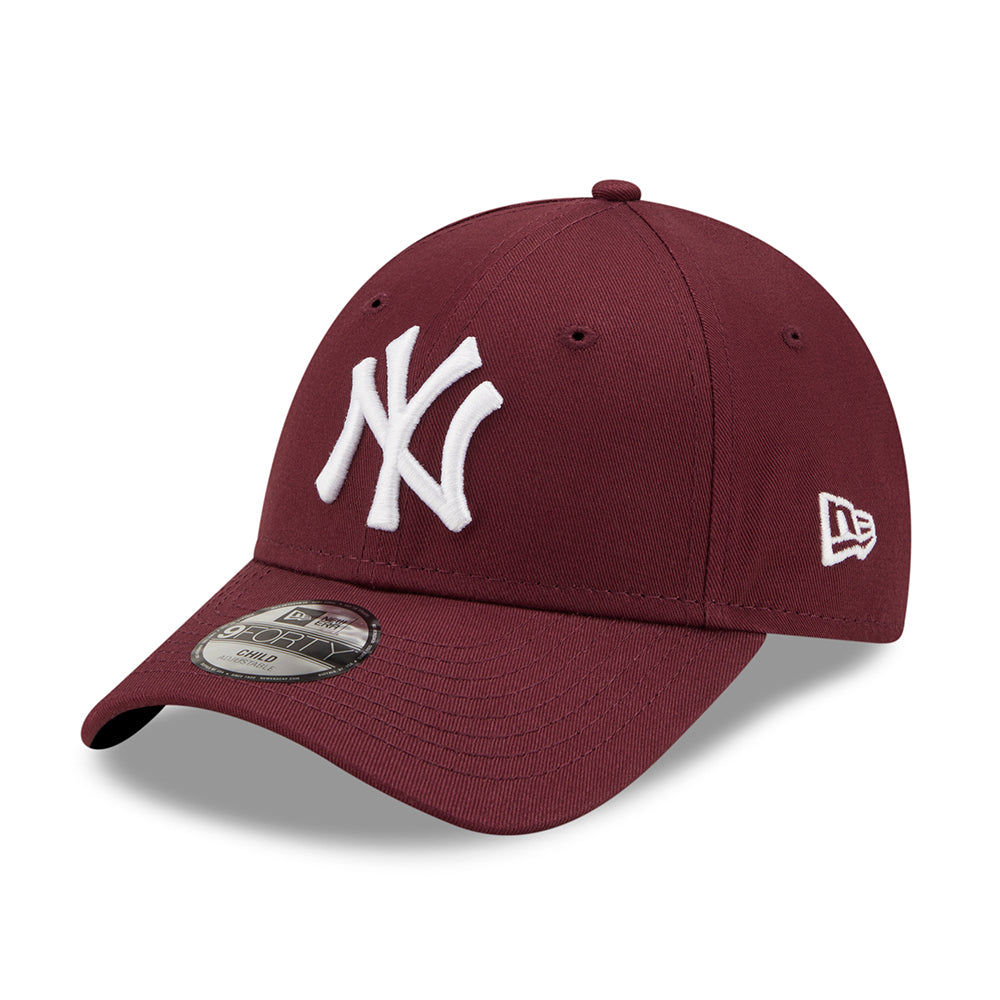 Gorra de béisbol niño 9FORTY MLB League Essential New York Yankees de New Era - Granate-Blanco