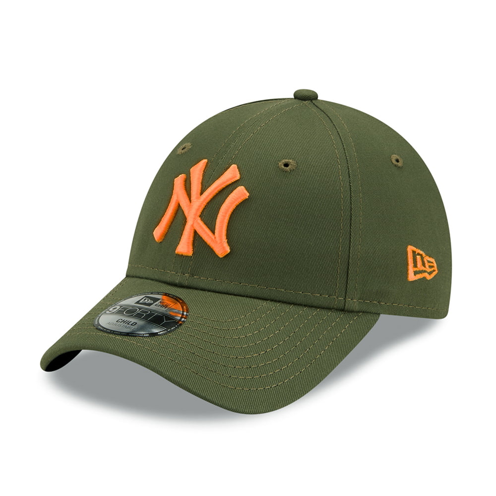 Gorra de béisbol 9FORTY MLB League Essential New York Yankees de New Era - Oliva-Naranja